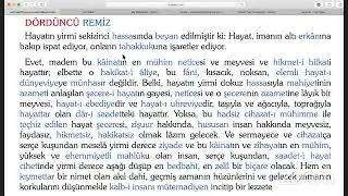 30. Lem'a 74. Ders (5. Nükte, 4. Remiz: hayat var ise ahiret vardır) 10 Ekim 2020