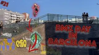 Празднуем ВMX день в Барселоне. Самый большой рейл хоп на вмх?