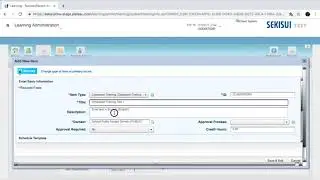 SEKISUI SF LMS ADMIN TRAINING #1 - Creating An Item