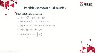 Kalkulus | Sistem Bilangan Riil (Part 8) - Sifat Pertidaksamaan Mutlak