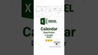 Calendar Date picker Google sheet | #googlesheets #education #job #dataentry #work #love #exceltips