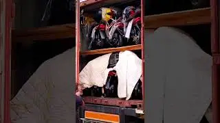 Разгрузка контейнера с Японии в JMS Moto