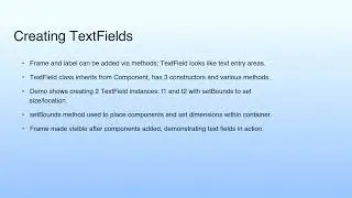 Creating TextFields | Lecture 39: AWT Programming—I
