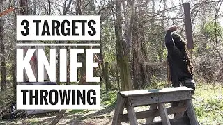 Knife Throwing with 3 Targets - Creating a danger room for myself