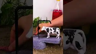 Fun mini water pump DIY project! 🏗️#shorts #farmer #cow #animals #viralchannel #water #fypshorts