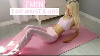 Small Waist Workout // Lose Belly Fat & Get a Flat Stomach // No Equipment