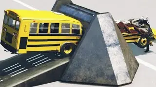 Машины против вращающийся мясорубки. BeamNG.Drive
