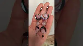 Серьги Лунный камень с лунницами