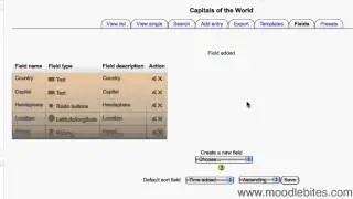 Moodle 2 Database activity (part 2)