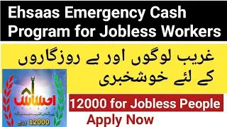 Ehsaas Emergency Cash Program || 18 May 2020 || 12000 for Jobless Workers