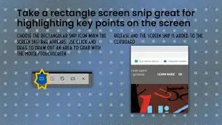 Using screen snip tools in windows 10