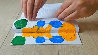 Paper Print Painting | Abstract Acrylic on Canvas | Work #114