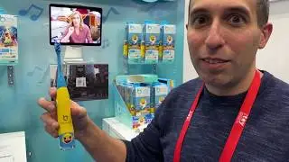 Baby Shark BriteBrush is a toothbrush that sings along to Baby Shark tunes!