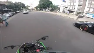 Lamborghini Huracan Vs Ninja ZX10R in Traffic