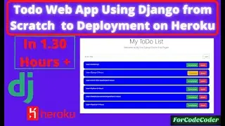 Todo App Using Django Deploy on Heroku | Django Project for beginners |  Django Project  in Hindi