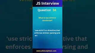 use strict in javascript #allstudyhub #education #javascriptinterview #webdevelopment