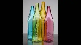 Glass bottles clanking and rolling sound effect ASMR