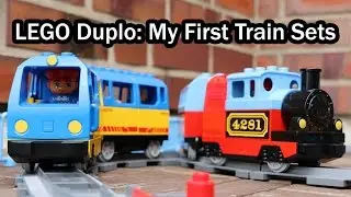 LEGO Duplo: My First Train Set 10507 & 5608 - two toy trains in action!