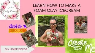 How to make foam clay ice cream | fake bake ice cream | how to use foam clay | faux food tutorial |