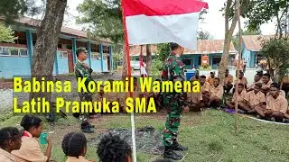 Mendidik Dan Membina, Babinsa Koramil Wamena Latih Pramuka SMA Kristen Biji Sesawi