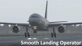 Smooth Landing in light crosswind - A330 || #swiss001landing