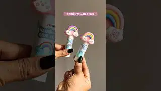 Rainbow Glue Sticks 🌷✨#trendingshorts #shorts #craft