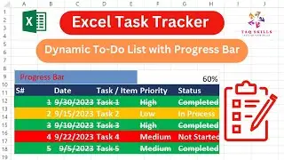 Excel To Do List | Tracker with Progress Bar