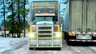 146. Открытая весовая, лед на дороге (Black Ice). Alberta, Canada 2025