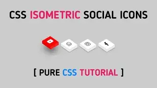 CSS Isometric Social Media Icons | Icon Hover Effects - Html Css 3D Icon Hover Effects (Hindi/Urdu)