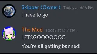 Discord mods when the owner goes offline