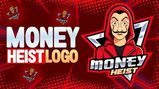 Money Heist Mascot Logo in PixelLab||Money Heist Logo⚡