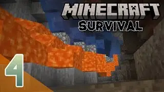 Lost in the caverns | Minecraft Let's play Survival Episode #4 | Minecraft