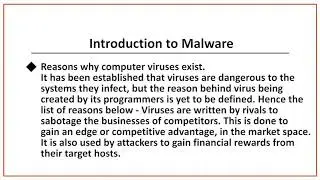 006 Introduction To Malware