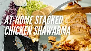 At-Home Stacked Chicken Shawarma | The Perfect Game Day Spread