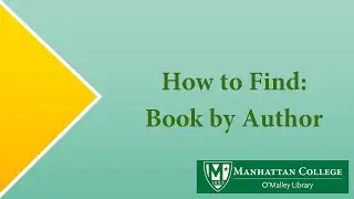 How to Find: Book by Author