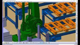 ABB palletizing robot assembly line in CATIA