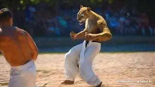 A onça-humanoid capoeirista Brasil (Ai video e narração MKX)