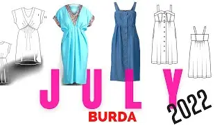 BURDA 7/2022 Full Line Drawings