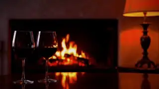 EROTIC Romantic Music for Love Night 🖤 Emotional Fireplace Fantasy with Sexy Wine and Chill