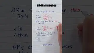 English Rules - To vs Than 💯👩‍🏫✅️