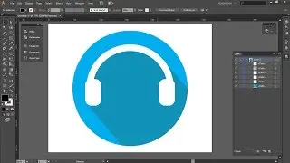 Headset Flat Icon  ||  Icon Design  ||  illustrator Tutorial