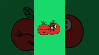 green screen apple cartoon 