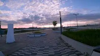 Вечер на стадионе #Самара #Арена: летний домик, воздушный змей, футбол, мотоциклы и красивый закат