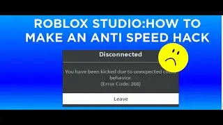 Roblox Studio :how to make a anti speed hack
