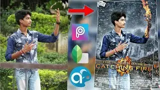 Picsart Manipulation Editing Tutorial || Fire On Hand || Cinematic Design by DK Editz