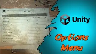 Make an Options Menu in Unity