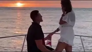 Engagement fail friend throws engagement ring over the side of a boat