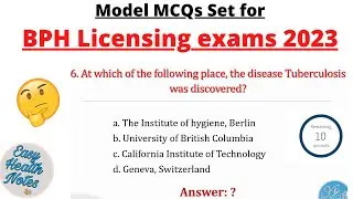 Public Health model questions with answers।। BPH Licensing exams