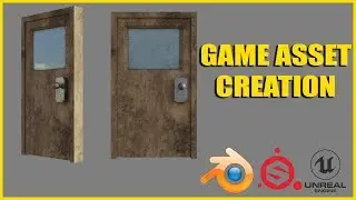 Game Asset door creation using Blender|Substance Painter|Unreal Engine