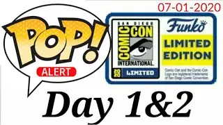 Funko Pop Alert SDCC edition | SDCC 2020 reveals day 1&2 | Funko News
